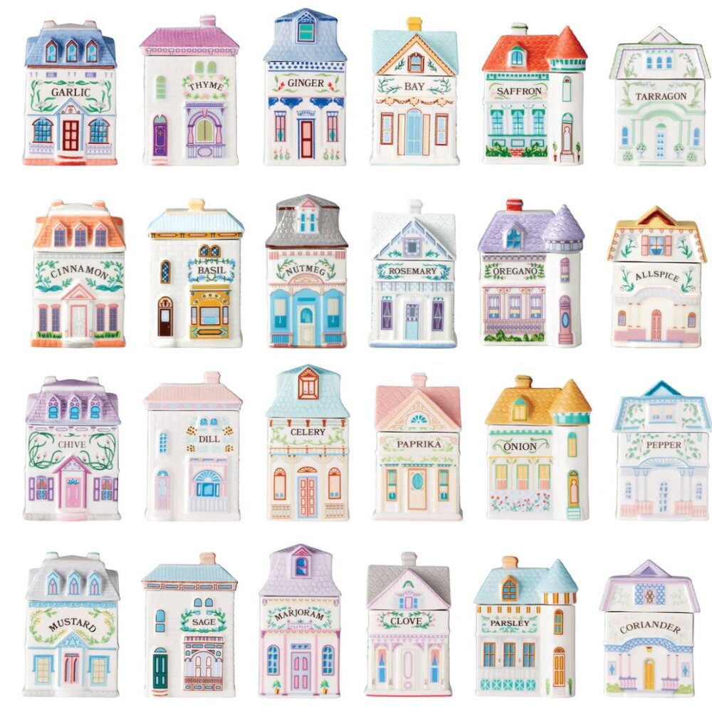 NIB 2024 Lenox Spice Village Houses 24 Piece Jar Full Complete Collection Set